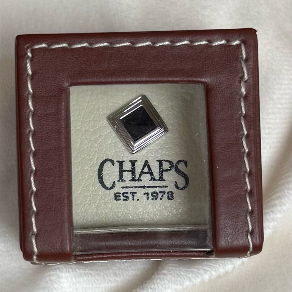 Chaps Silver and Black Men's Tie Tack